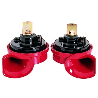 Hella 3FH 007 424-801 Twin Trumpet High/Low Tone 12V Horn Kit with Bracket  for Passenger Car