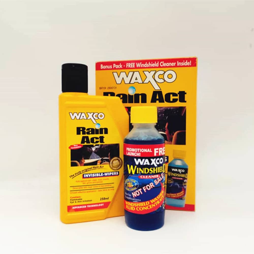 Ready Stock Waxco Rain Act (250ml) + Windshield Cleaner (120ml)