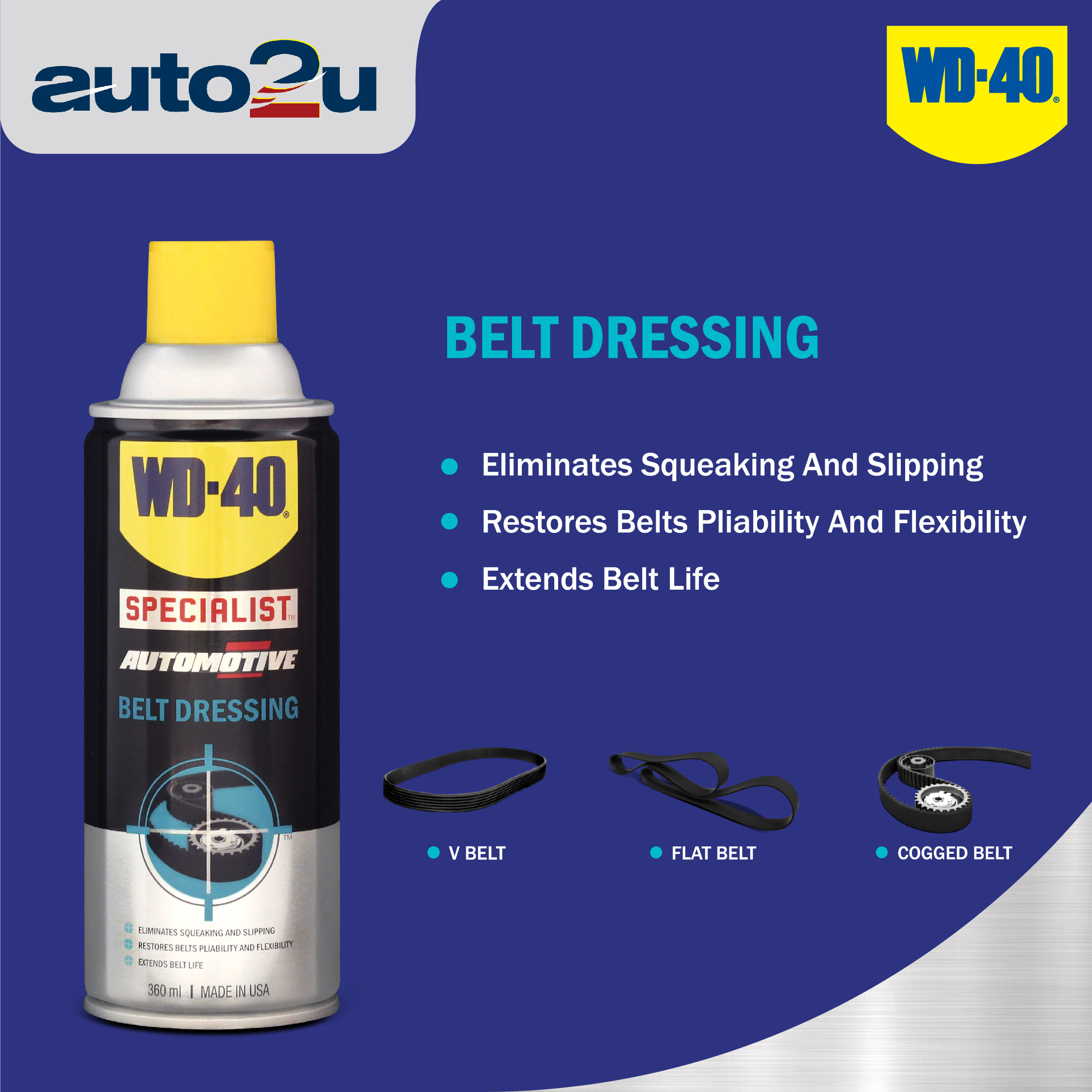 WD-40 Specialist Automotive Product - Belt Dressing (360ml)