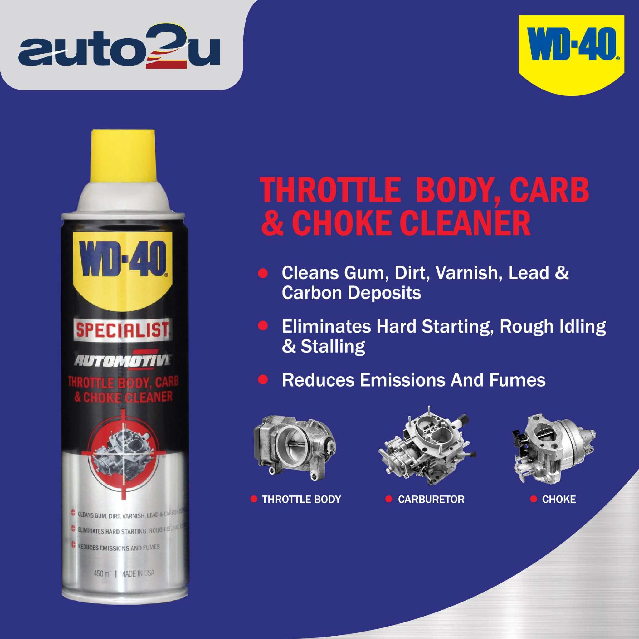 WD40 Specialist Automotive Product Throttle Body, Carb and Choke
