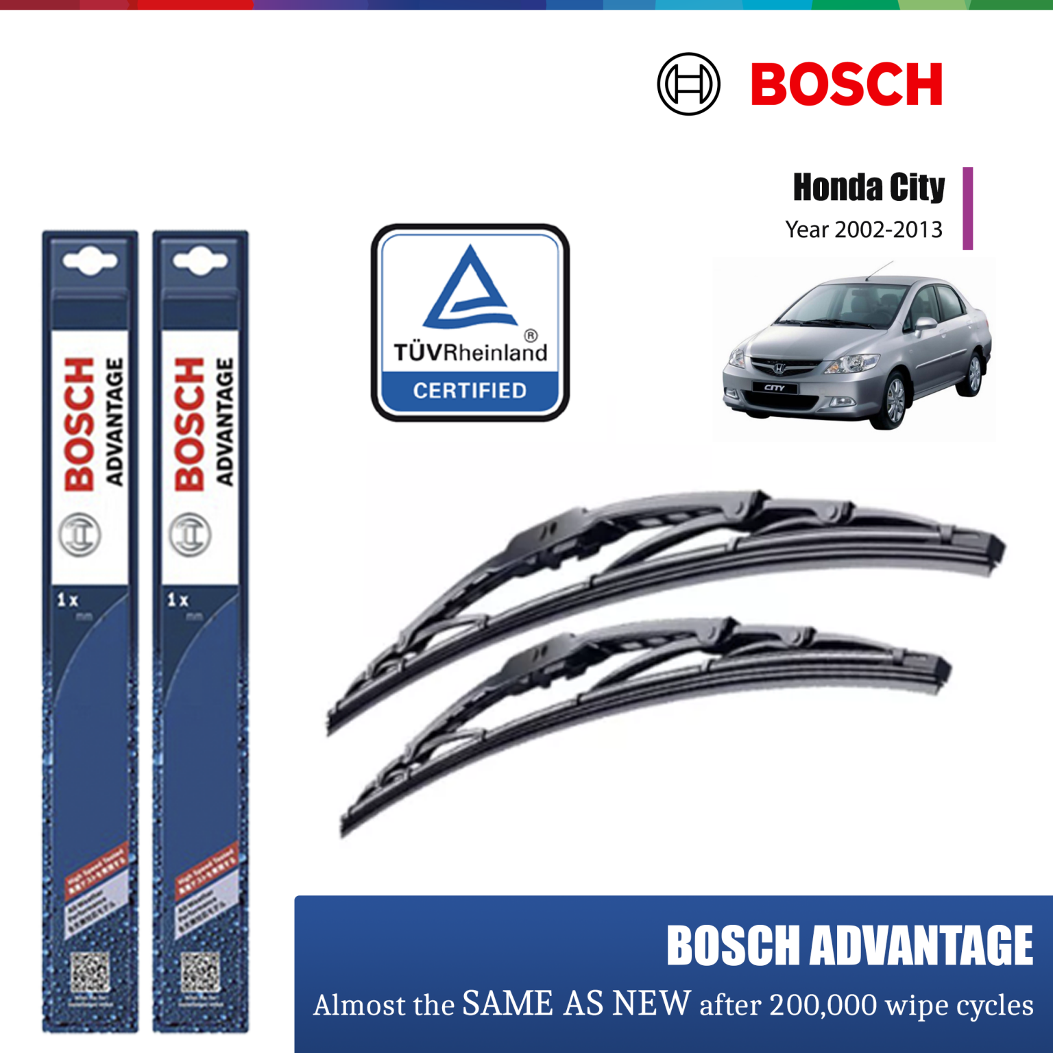 Honda City Bosch Windshield Wiper Set auto2u