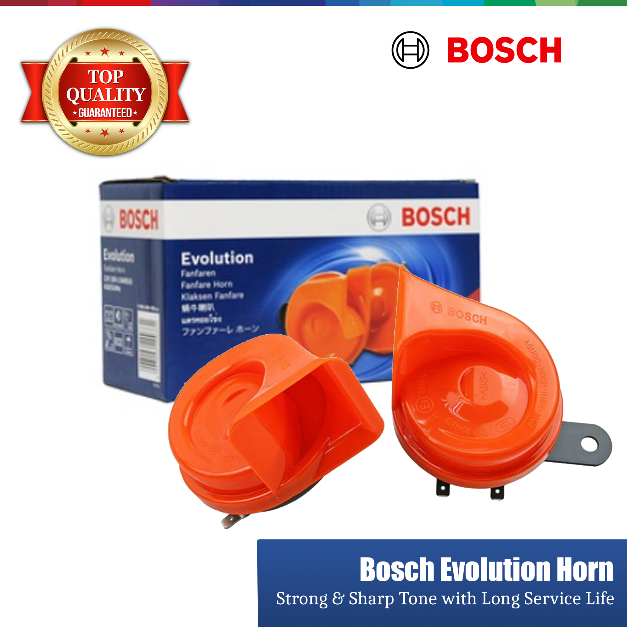 Bosch Original Evolution Fanfare Compact BM Twin Horn Set - 0986AH0459 ...