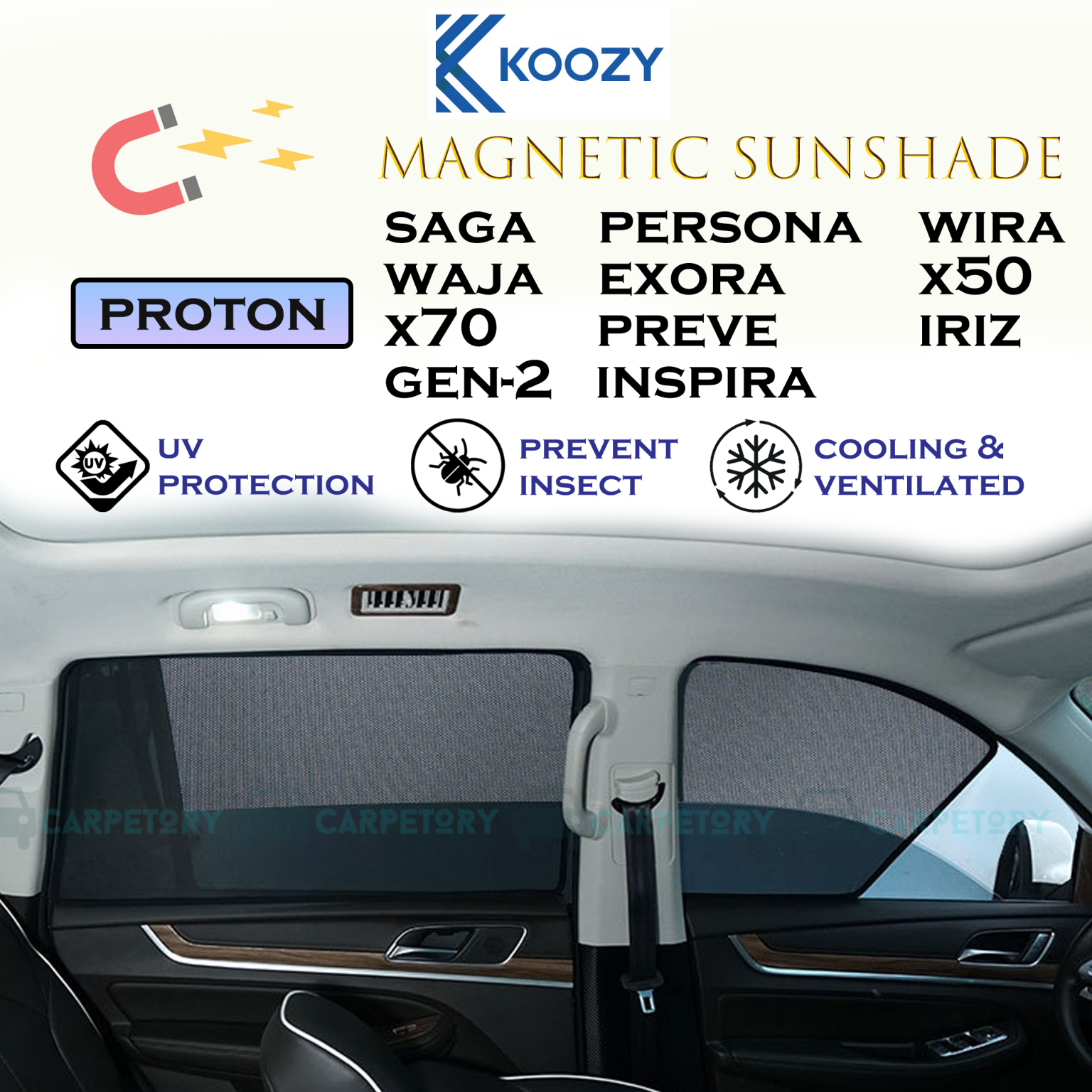 KOOZY SUNSHADE for PROTON auto2u
