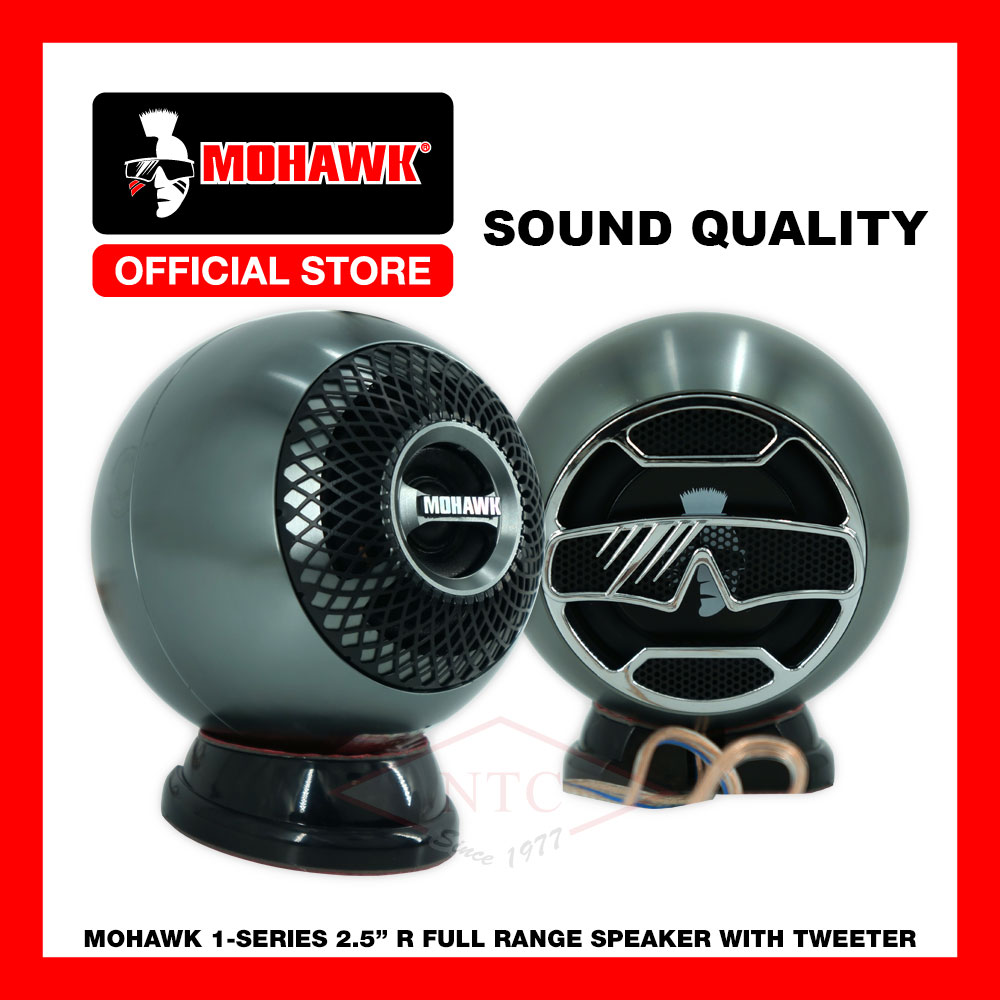 MOHAWK Car Audio 21M1-2.51R M1-SERIES 2.5 inch Full Range Speaker with  Tweeter 50W - auto2u